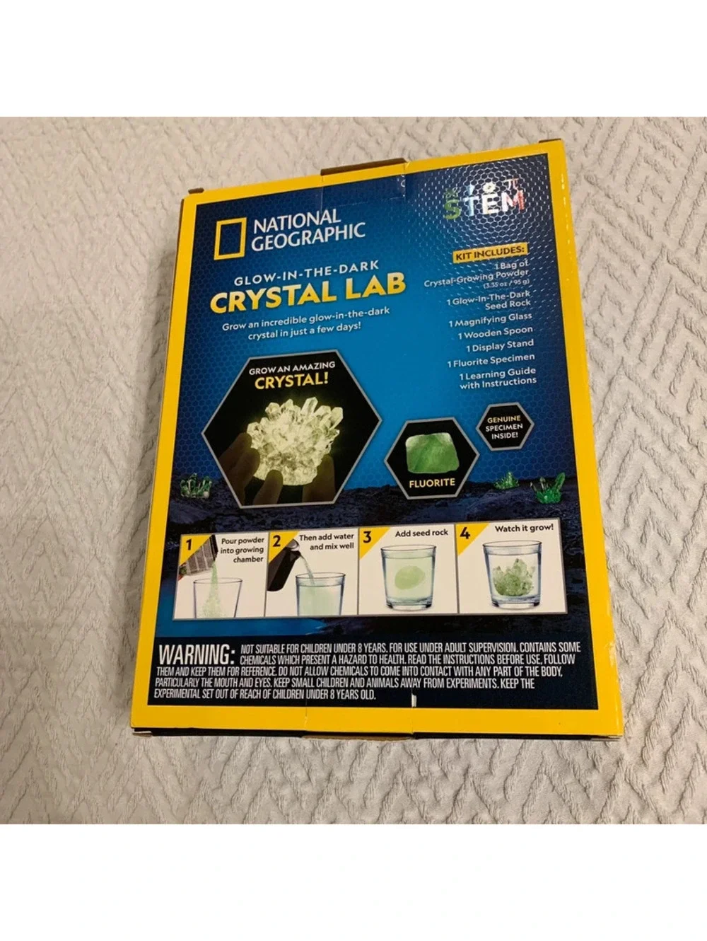 New in Box - National Geographic Glow in the Dark Crystal Lab - STEM